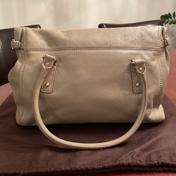 Kate Spade Leather Taupe Fold-over Bag - Picture 6 of 12